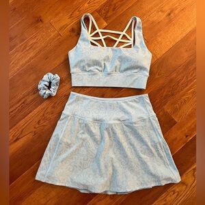 Crowned Athletics After Midnight Princess Athletic Bra and Skort Size M